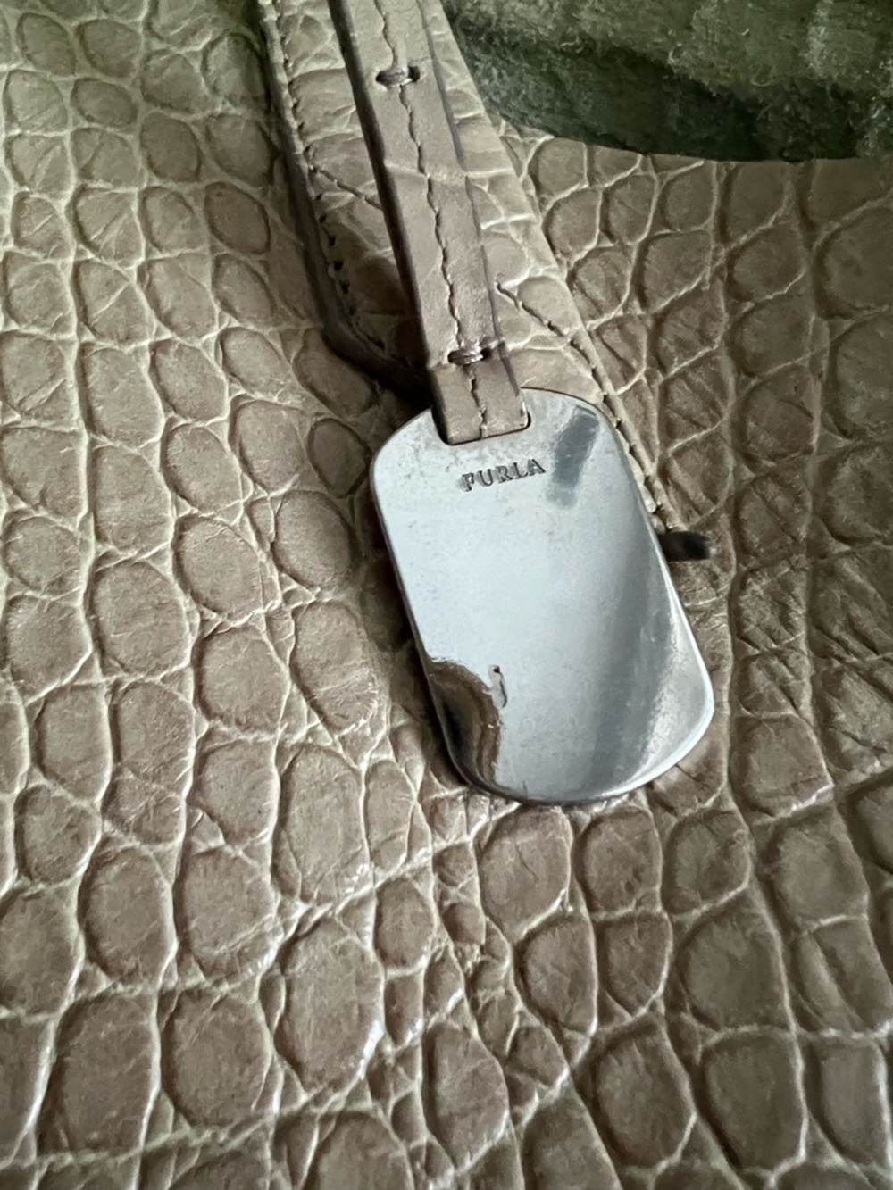 Furla Croc-Embossed Leather Tote Bag - Picture 13 of 15